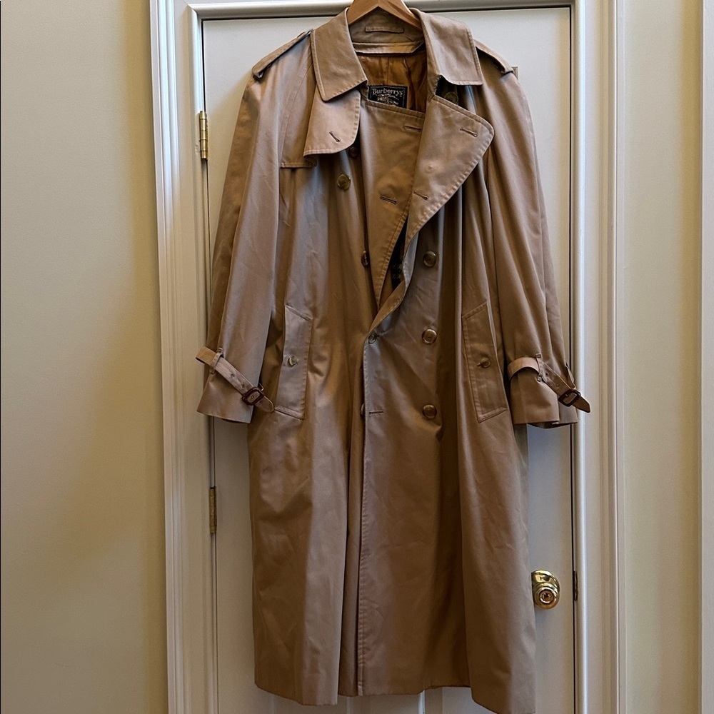 Burberry Vintage Trench No Belt Sz54L XL